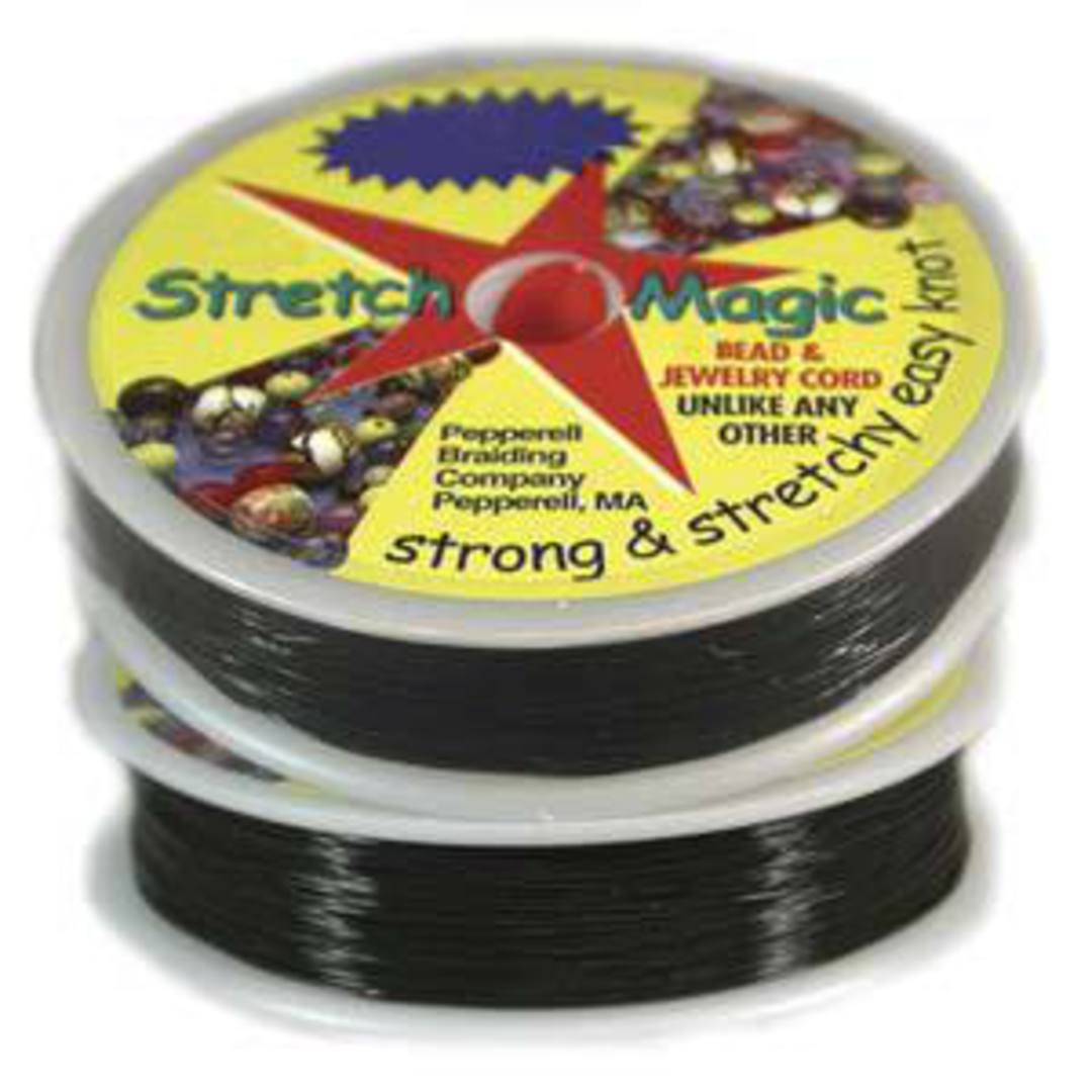 0.5mm Black Stretch Magic Cord - 25m roll image 0